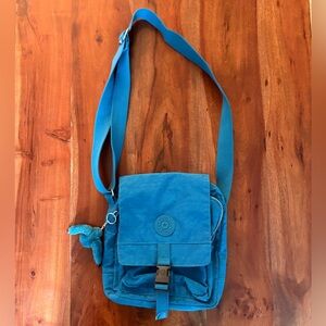 Kipling Lancelot Blue Rune Monkey Shoulder Messenger Crossbody Bag